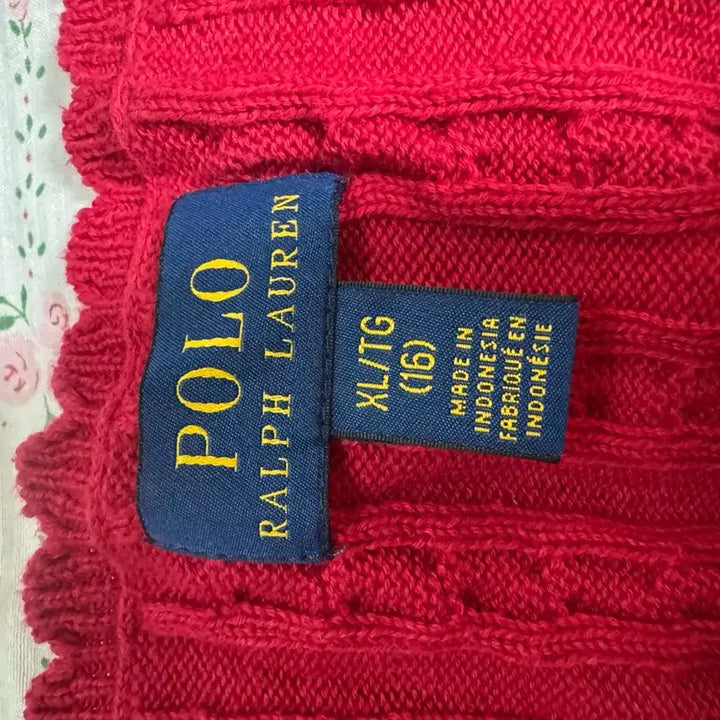 [BUNJANG] Polo Ralph Lauren Red Cable Knit Cardigan / 폴로 랄프로렌 레드 꽈배기 가디건 네고가능