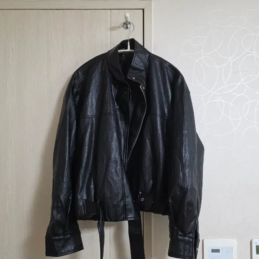 [BUNJANG] Black Rider Leather Jacket / 블랙 라이더 레더 자켓 새상품