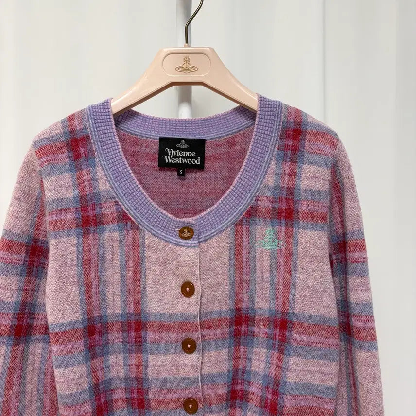 [BUNJANG] Vivienne Westwood Multi Color Plaid Cardigan / 국내매장 정품 비비안웨스트우드 멀티 컬러 플래드 가디건