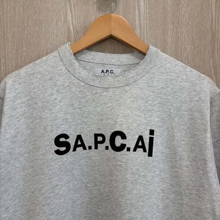 [BUNJANG] A.P.C. x Sacai Collaboration Side Zip Short Sleeve T-Shirt (M) / APC Sacai 콜라보 사이드집업 반팔티M/멜란지