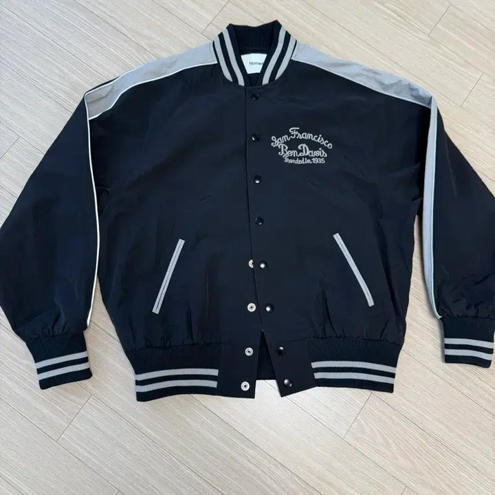 [BUNJANG] Black Stadium Jacket Blouson (Size 95-100) / [95-100] 블랙 스타디움 자켓 블루종
