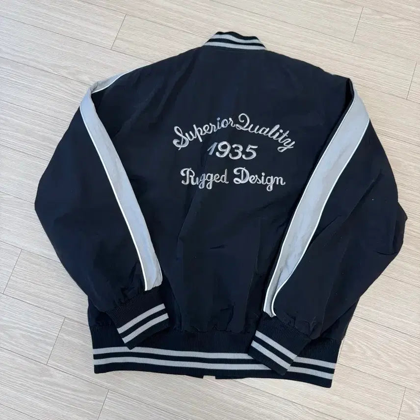 [BUNJANG] Black Stadium Jacket Blouson (Size 95-100) / [95-100] 블랙 스타디움 자켓 블루종
