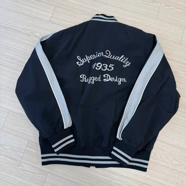 [BUNJANG] Black Stadium Jacket Blouson (Size 95-100) / [95-100] 블랙 스타디움 자켓 블루종