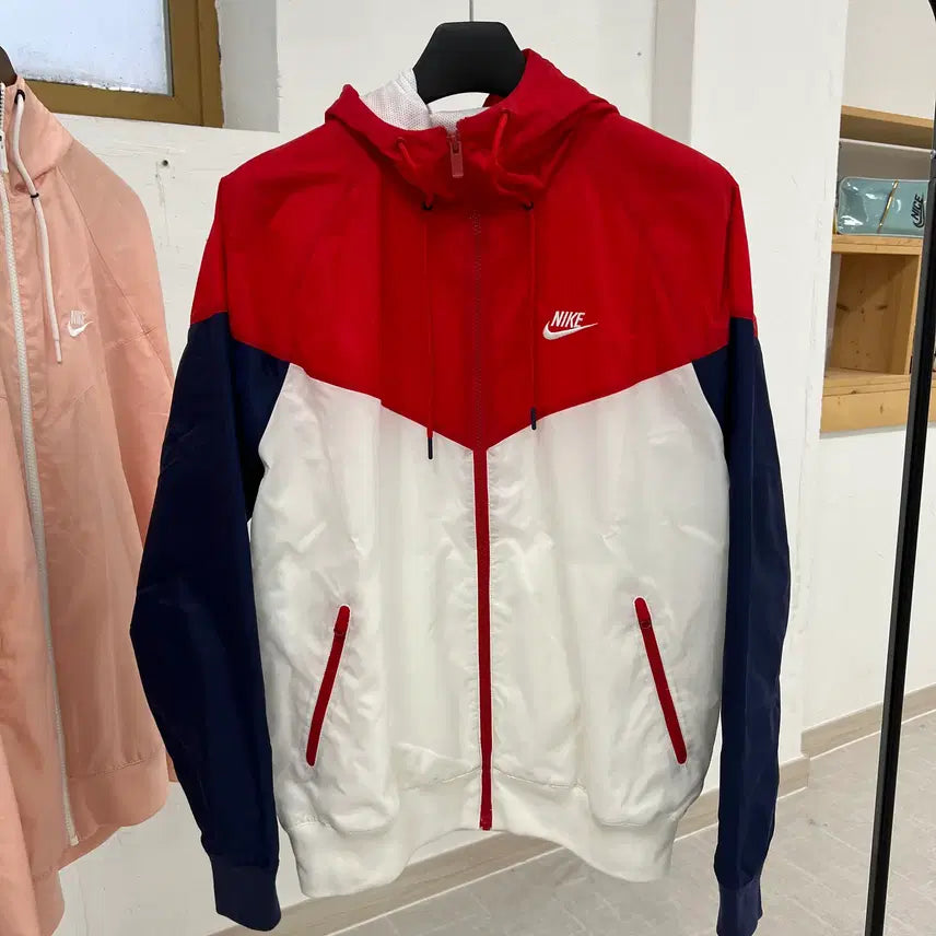 [BUNJANG] Nike Windrunner Jacket - Red/White / S 나이키 윈드러너 바람막이 자켓