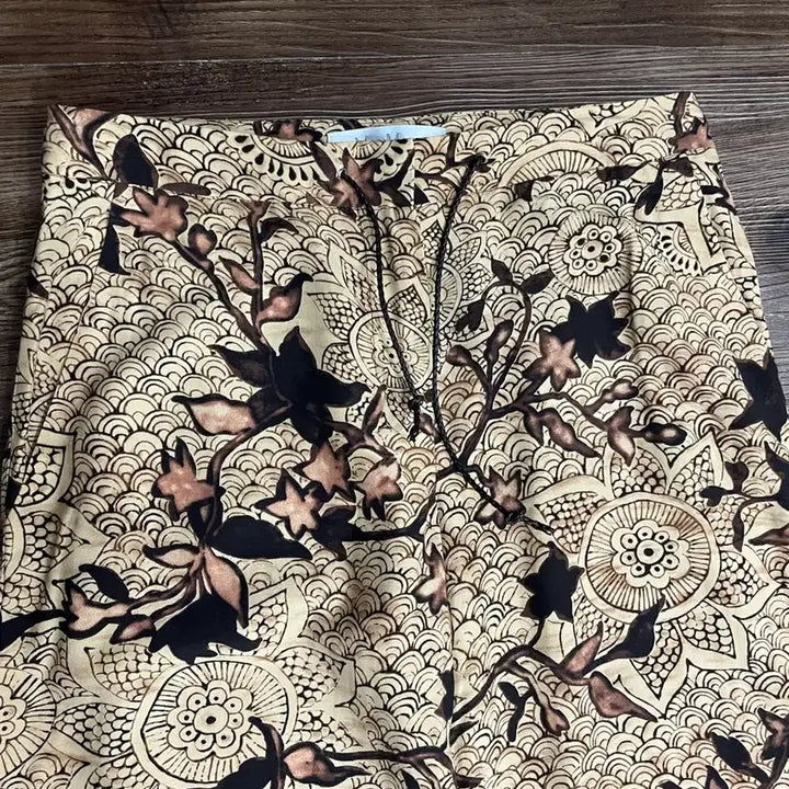 [BUNJANG] Max Mara Viscose Linen Geometric Ethnic Pattern Trousers / 막스마라 비스코스 린넨 트라우저 팬츠 에스닉 히피 오리엔탈