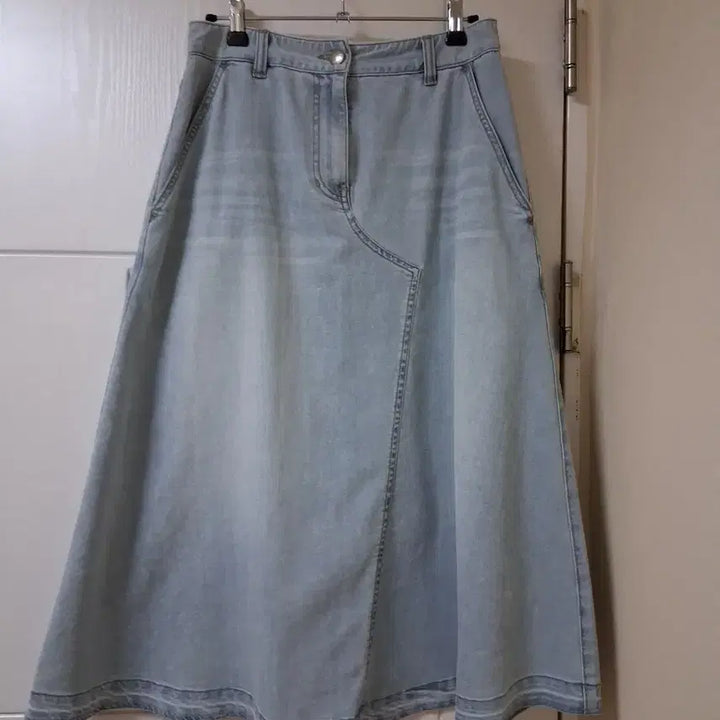 [BUNJANG] Benetton Denim A-Line Long Skirt / 베네통  데님 A라인 롱 스커트