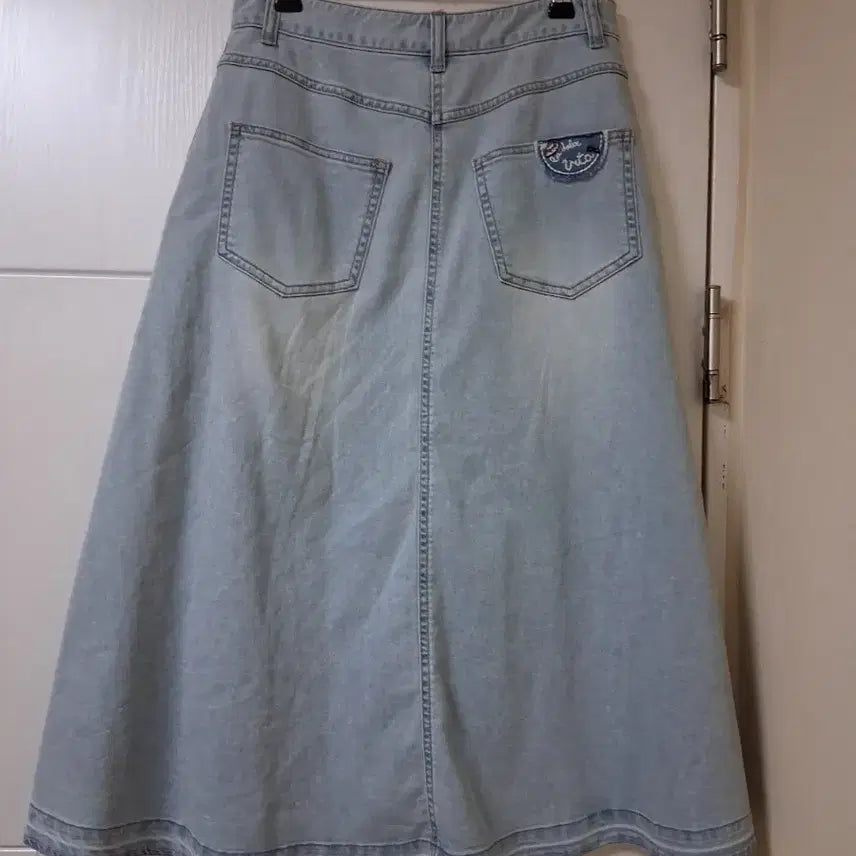 [BUNJANG] Benetton Denim A-Line Long Skirt / 베네통  데님 A라인 롱 스커트