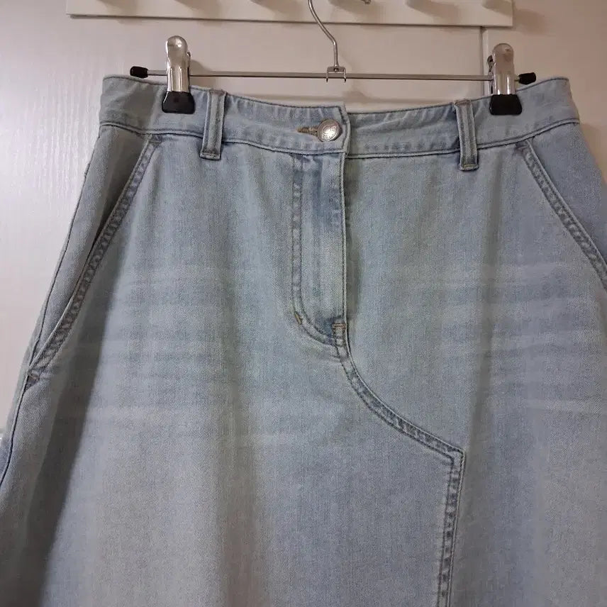 [BUNJANG] Benetton Denim A-Line Long Skirt / 베네통  데님 A라인 롱 스커트