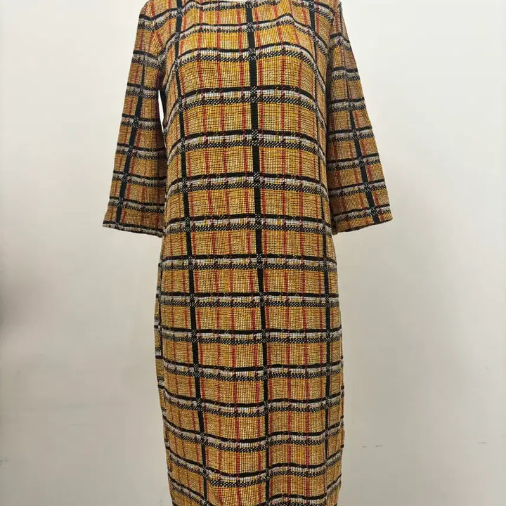 [BUNJANG] ZARA Check Pattern Long Sleeve Mini Dress / 자라 체크 패턴 긴팔 미니 원피스