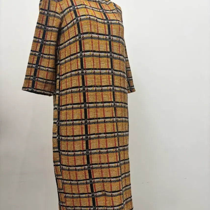 [BUNJANG] ZARA Check Pattern Long Sleeve Mini Dress / 자라 체크 패턴 긴팔 미니 원피스