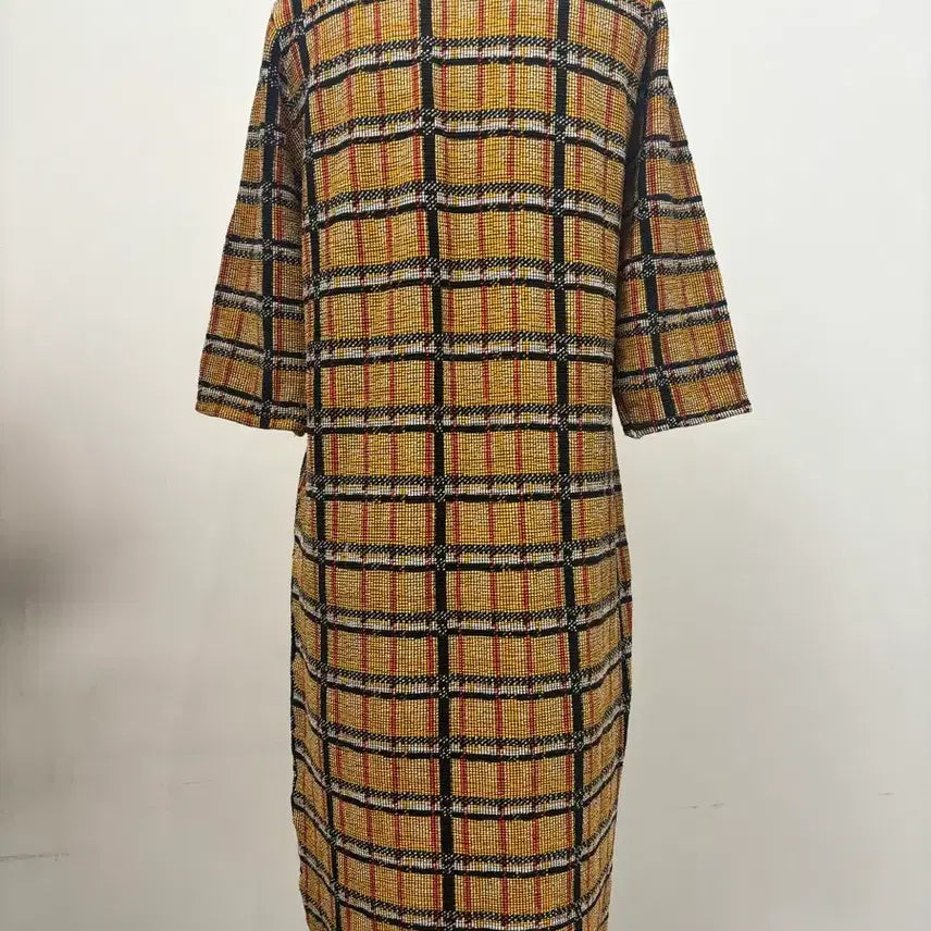 [BUNJANG] ZARA Check Pattern Long Sleeve Mini Dress / 자라 체크 패턴 긴팔 미니 원피스