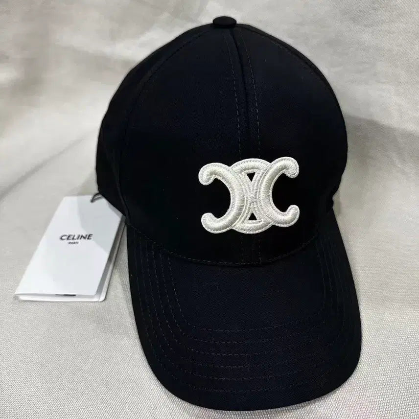 [BUNJANG] Celine Black Logo Embroidered Baseball Cap / 셀린느 모자