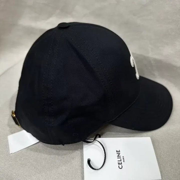 [BUNJANG] Celine Black Logo Embroidered Baseball Cap / 셀린느 모자