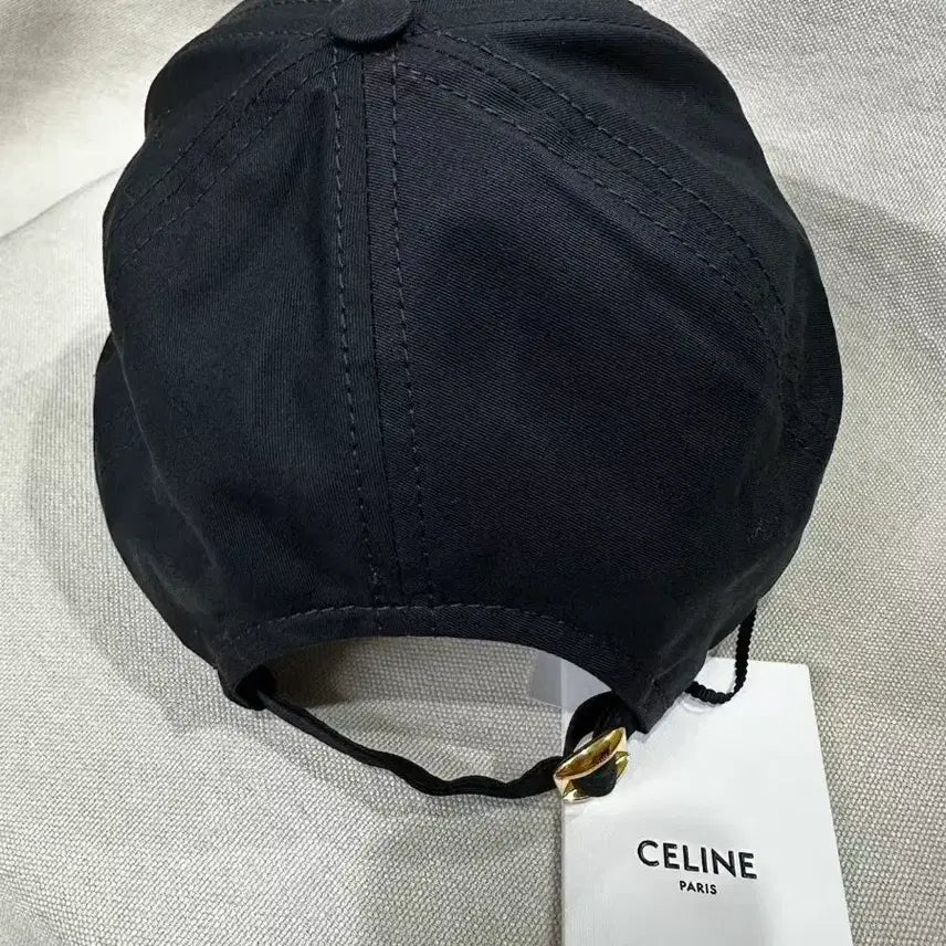 [BUNJANG] Celine Black Logo Embroidered Baseball Cap / 셀린느 모자