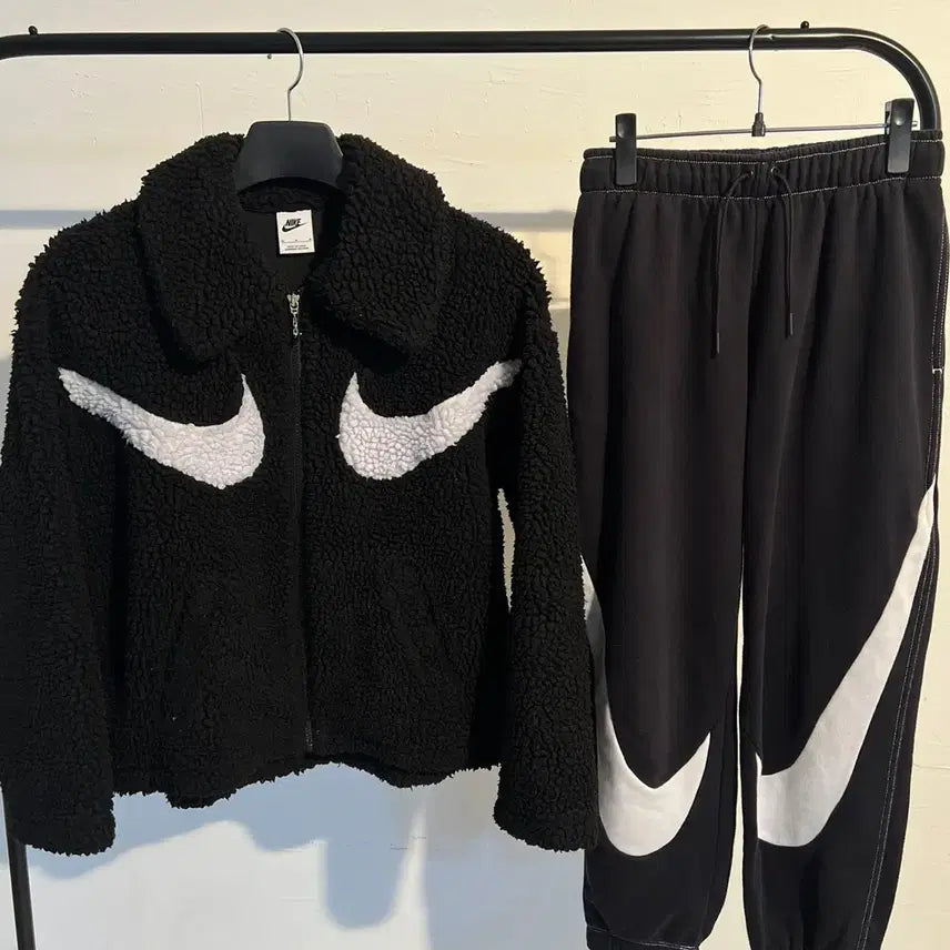 [BUNJANG] Nike Double Swoosh Fleece Jacket &amp; Pants Set-Up (Men&