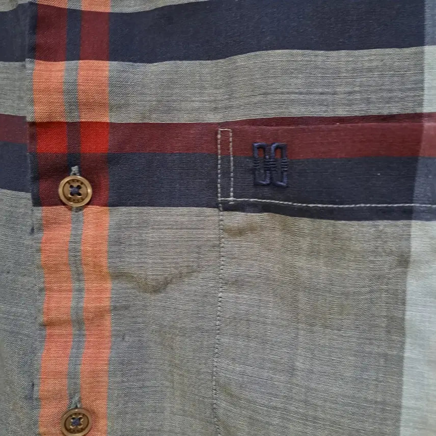 [BUNJANG] Daks Check Short Sleeve Shirt Size 100 / 닥스 체크 반팔 셔츠사이즈100