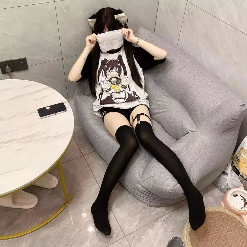 [BUNJANG] Anime Print T-Shirt / 서브컬처 애니메이션 프린트 티셔츠