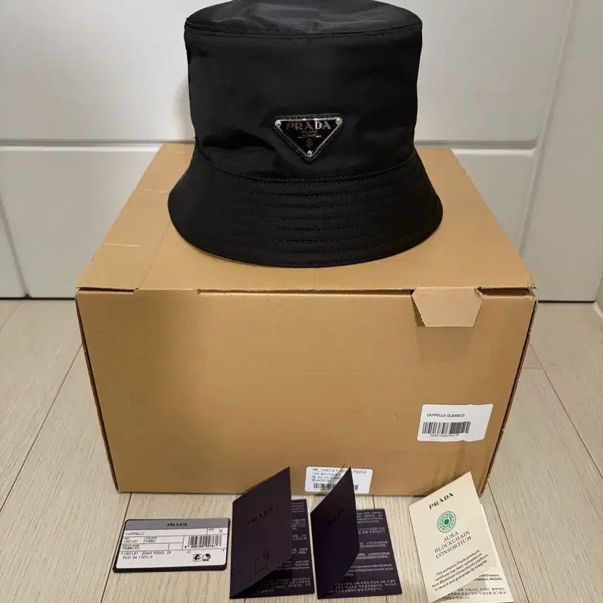 [BUNJANG] Prada L+ Nylon Bucket Hat Black / 새상품)정품 프라다 리나일론 버킷햇 모자 블랙 PRADA