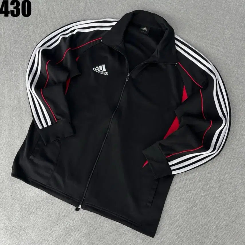 [BUNJANG] Adidas Black Three-Stripes Track Jacket / 아디다스 블랙 삼선 트랙 자켓
