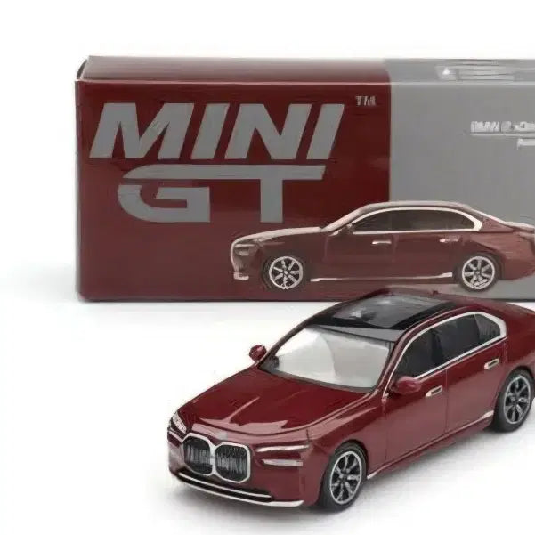 [BUNJANG] MINI GT BMW i7 Dark Red Die-cast Car / MINI GT BMW i7 다크레드 미니카 다이캐스트  단순전시