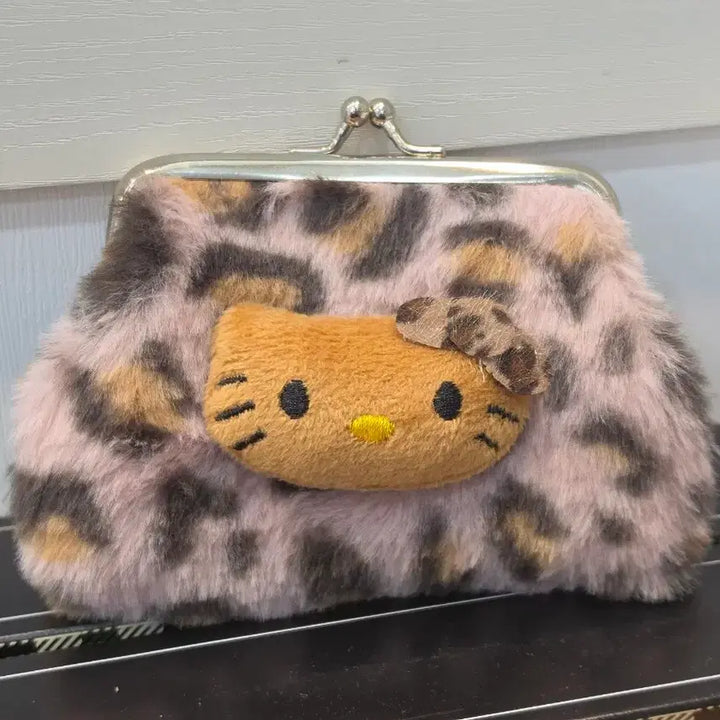 [BUNJANG] Tanning Hello Kitty Leopard Print Mini Pouch Wallet / 태닝 헬로키티 호피 미니 파우치 지갑