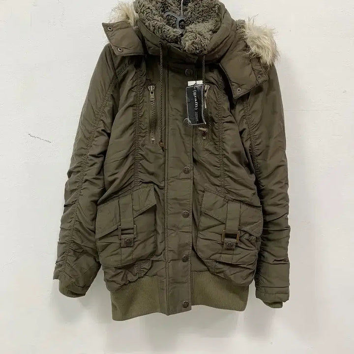 [BUNJANG] Chumee Vintage Fur Parka Y2K Brown Khaki / 츄미 빈티지 퍼 야상 퍼 패딩 갸루 y2k 브라운카키 graffi