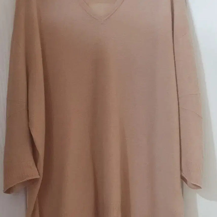 [BUNJANG] TIME Cashmere 100% V-Neck Knit Beige Belt Included / TIME 브이넥 캐시미어100% 니트 베이지