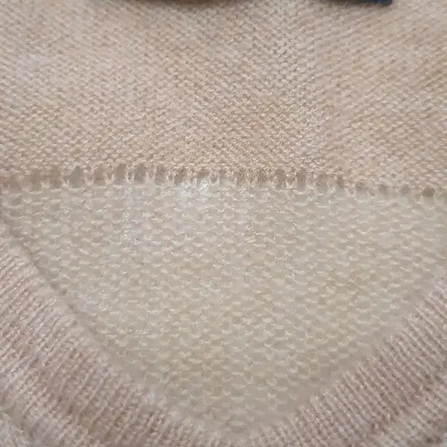 [BUNJANG] TIME Cashmere 100% V-Neck Knit Beige Belt Included / TIME 브이넥 캐시미어100% 니트 베이지