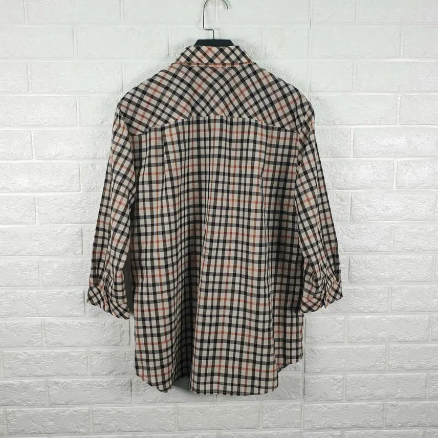 [BUNJANG] Daks Golf Wool Blend Check 7-Sleeve Shirt Women&