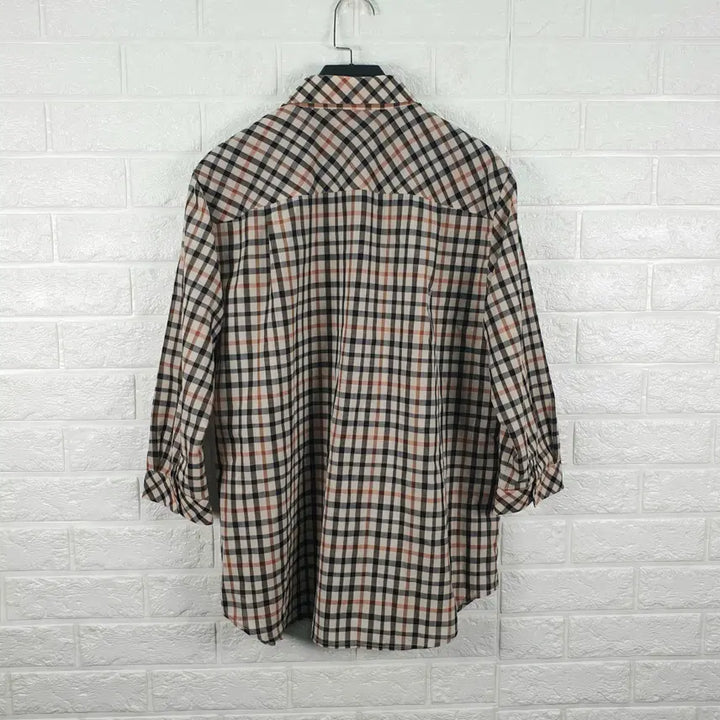[BUNJANG] Daks Golf Wool Blend Check 7-Sleeve Shirt Women&
