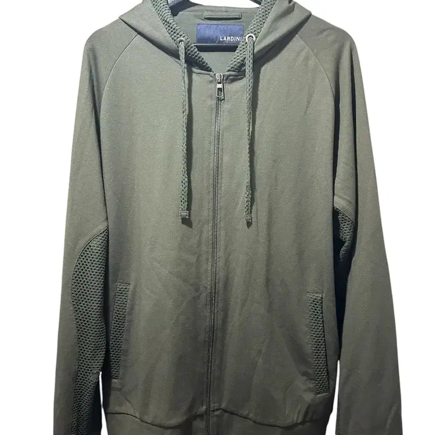 [BUNJANG] LARDINI Two-way Hooded Zip-up Khaki XXL / 라르디니 투웨이 후드집업 카키 xxl