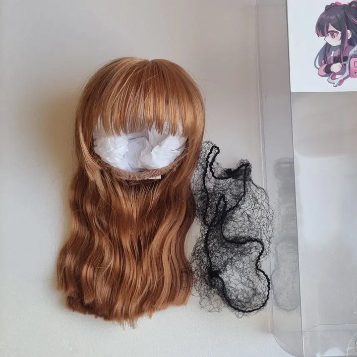[BUNJANG] 8-9 inch Wavy Bob Wig Brown for SD/MDD Dolls / Echo 8-9인치 물결 컬 가발 브라운 SD MDD