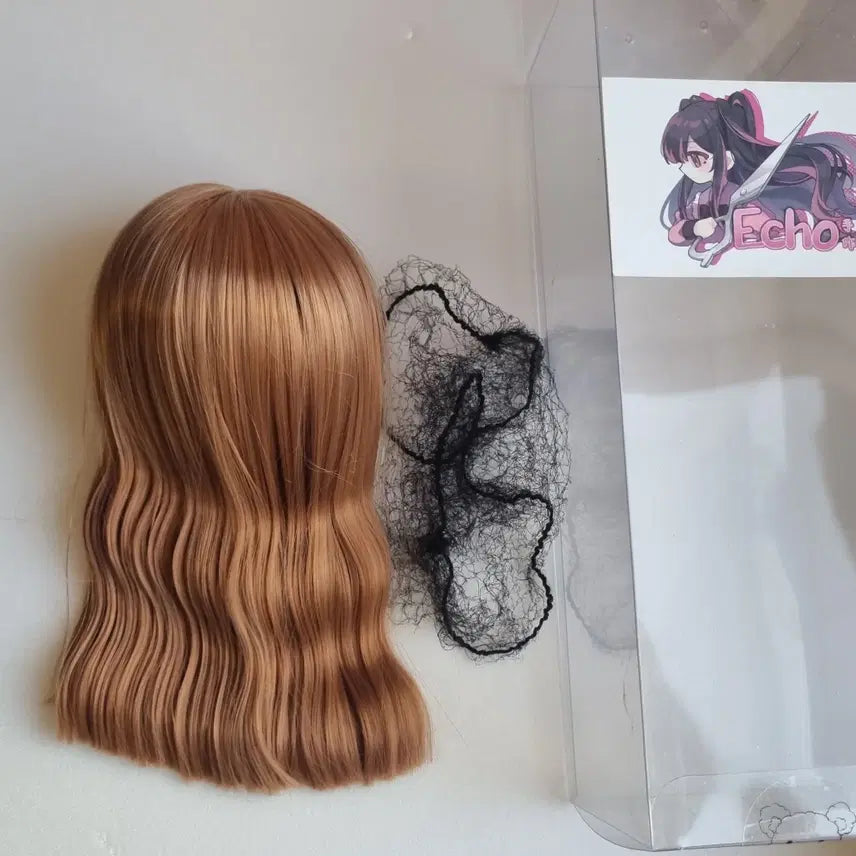 [BUNJANG] 8-9 inch Wavy Bob Wig Brown for SD/MDD Dolls / Echo 8-9인치 물결 컬 가발 브라운 SD MDD