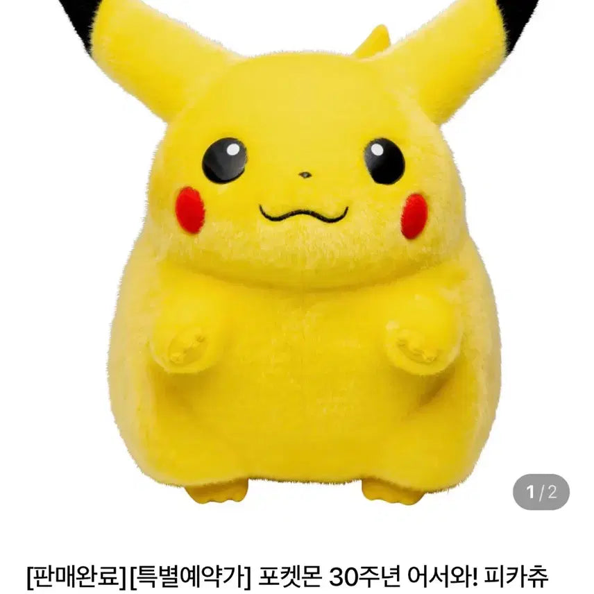 [BUNJANG] 30th Anniversary Pikachu Sealed Plush / 30주년 피카츄 미개봉 새상품