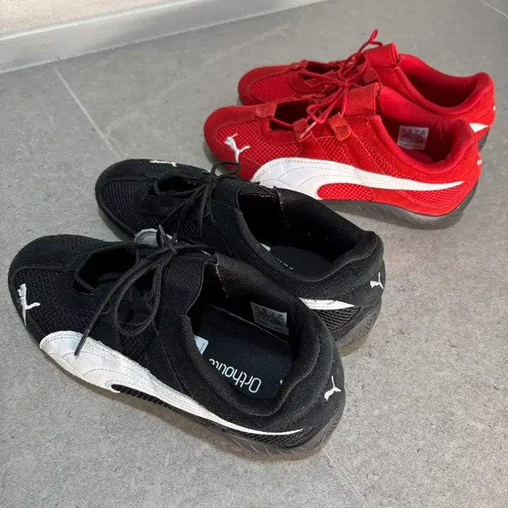 [BUNJANG] Puma Valcore Sneakers Red/Black / 푸마 발레코어 스니커즈 레드 블랙 225