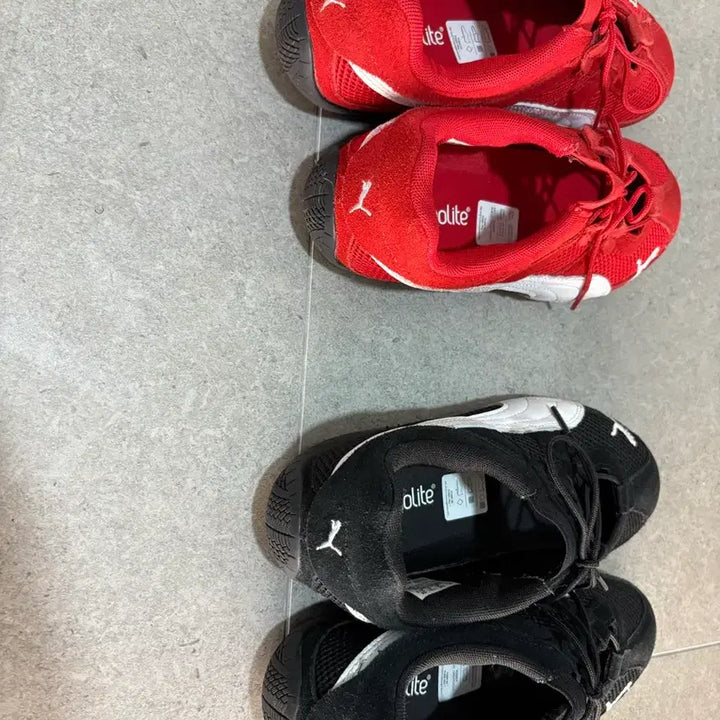 [BUNJANG] Puma Valcore Sneakers Red/Black / 푸마 발레코어 스니커즈 레드 블랙 225