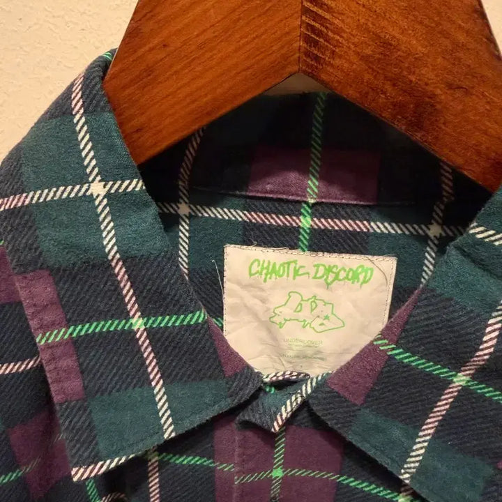 [BUNJANG] Undercover 2001 Chaotic Discord Flannel Shirt L / 언더커버 2001 chaotic discord 셔츠 L
