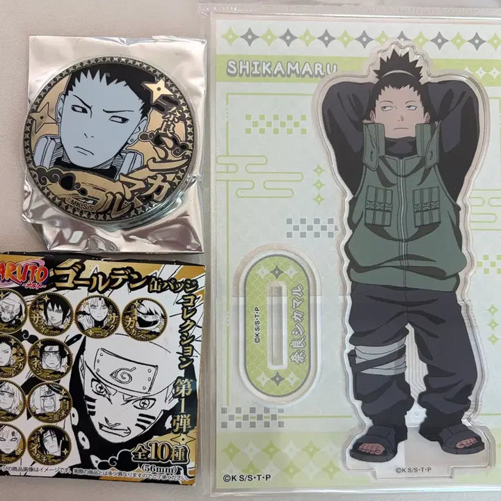 [BUNJANG] Naruto Shikamaru Limited Edition Can Badge &amp; Chibi Acrylic Stand / 나루토 점프샵 시카마루 한정 캔뱃지 애니메이트 치비 아크릴 스탠드
