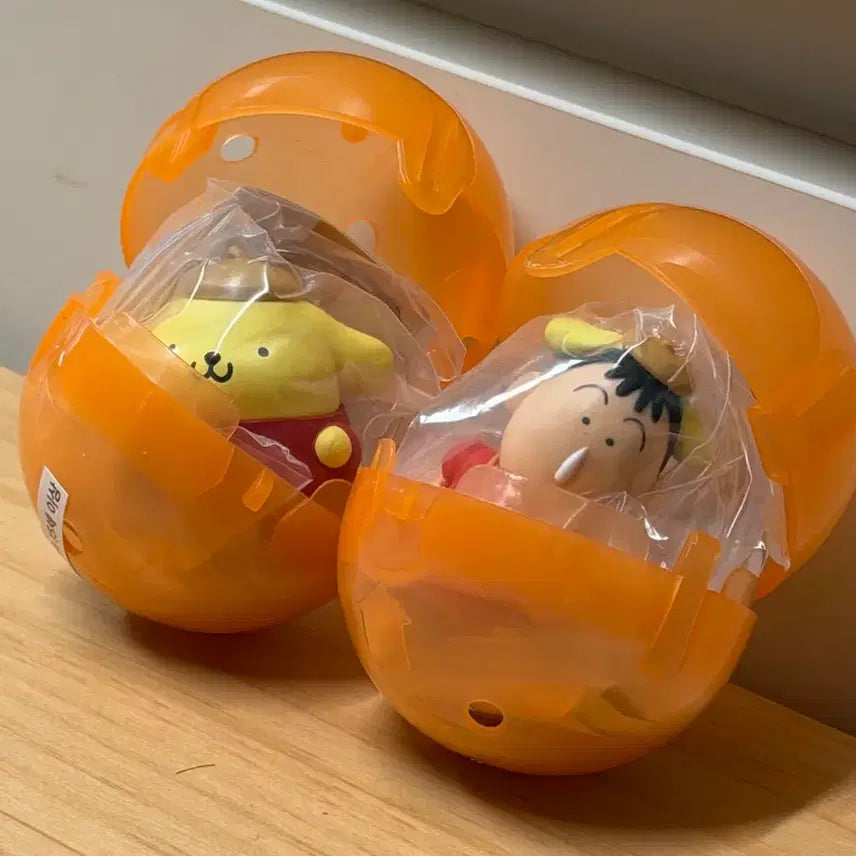 [BUNJANG] Crayon Shin-chan &amp; Sanrio Characters Pompompurin Standing Figure Set / [새상품] 짱구 산리오 가챠 나란히 맹구 &amp; 폼폼푸린