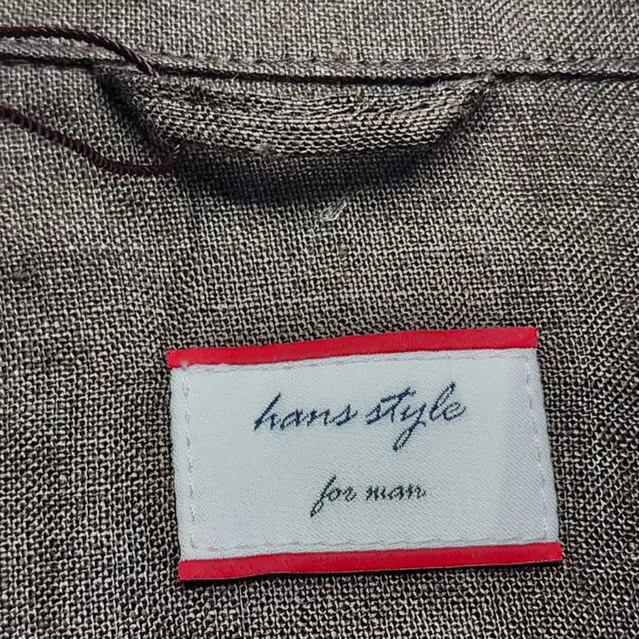 [BUNJANG] Hansstyle Brown Linen Long-Sleeve Shirt Size S / 한스스타일 브라운 린넨 긴팔 셔츠 s95