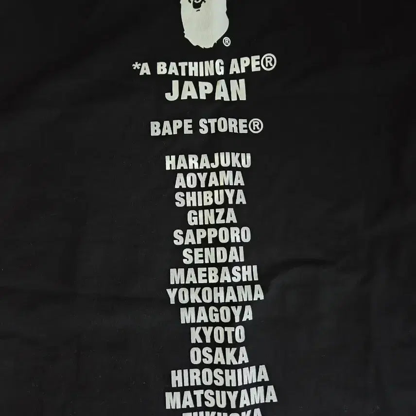 [BUNJANG] BAPE Ape Head T-Shirt Black / BAPE 베이프 재팬 에이프 헤드 블랙 티셔츠