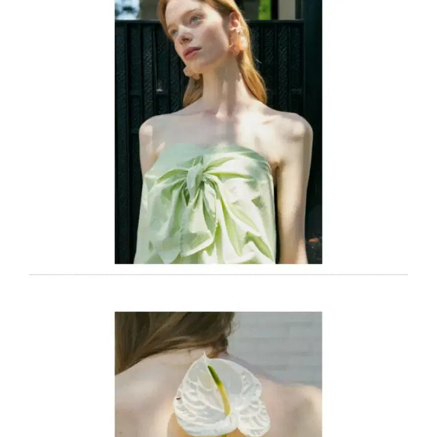 [BUNJANG] Antome Tie Shirring Midi Dress / 안토메 타이 셔링 원피스