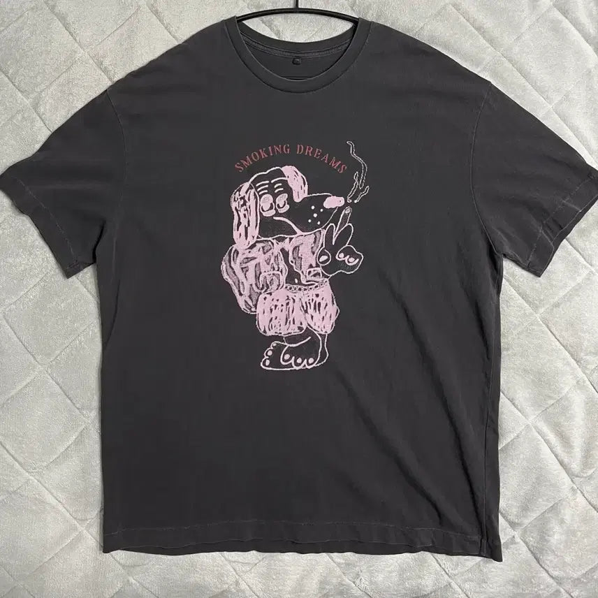 [BUNJANG] Politeru Hank Graphic T-Shirt Blue Size 4 / [4 사이즈] 폴리테루 행크 그래픽 티셔츠 블루 독