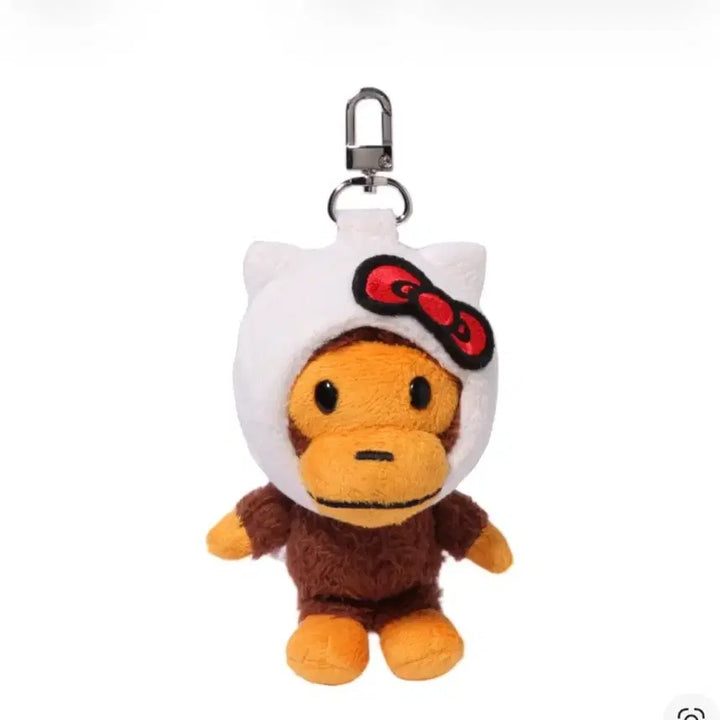 [BUNJANG] BAPE x Sanrio Hello Kitty Collaboration Limited Edition Plush Doll Keychain White / 베이프 산리오 헬로키티 콜라보 한정판 키링