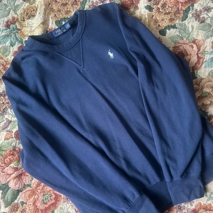 [BUNJANG] Polo Ralph Lauren Navy Sweatshirt / 폴로 랄프로렌 네이비 맨투맨 티셔츠