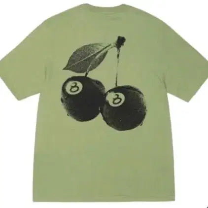 [BUNJANG] Stussy Cherry T-Shirt Moss Green / 스투시 체리 반팔티 모스 그린