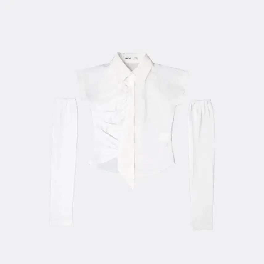 [BUNJANG] OHOS Cap Sleeve Warmer Shirt White / 오호스 캡슬리브 워머 셔츠 화이트