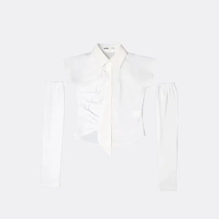 [BUNJANG] OHOS Cap Sleeve Warmer Shirt White / 오호스 캡슬리브 워머 셔츠 화이트