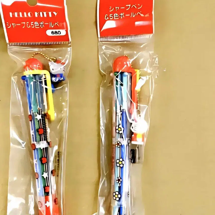 [BUNJANG] Sanrio Hello Kitty 5-Color Ballpoint Pen &amp; Mechanical Pencil Set / 키티 5색볼펜샤프, 키티 샤프볼펜, 키티 다색볼펜