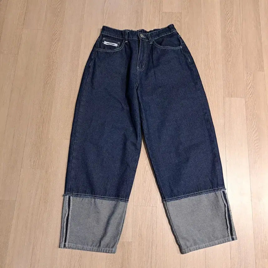 [BUNJANG] People of Taste Wide Roll-up Denim Pants Size M / 피플오브테이스트 와이드 롤업 데님 팬츠사이즈M